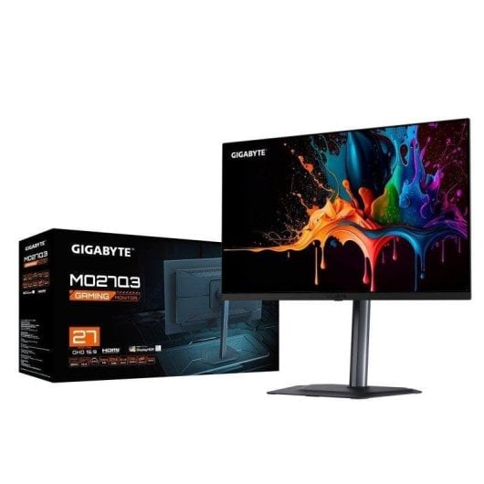 Écran PC Gigabyte MO27Q3 27" QHD 360Hz QD-OLED Plat FreeSync Pro G-SYNC HDR True Black 0,03ms