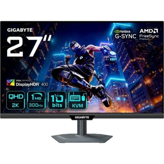 Écran PC Gigabyte M27Q3 27" QHD 300Hz IPS SS-IPS FreeSync G-SYNC HDR KVM 1ms