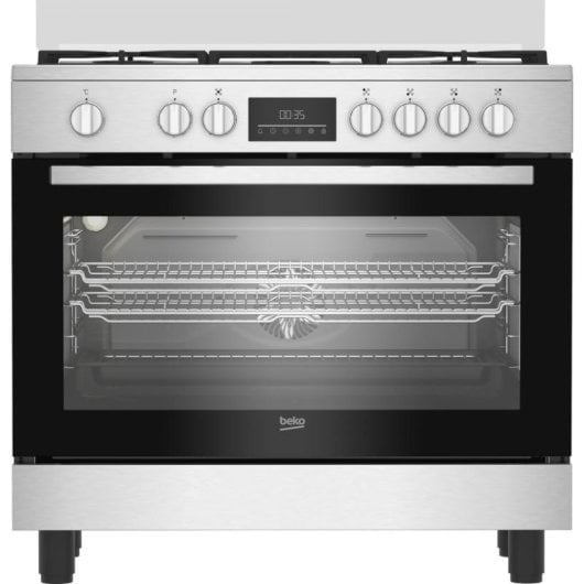 Cocina independiente Beko BGM11226EX acero inoxidable 5 fuegos gas horno eléctrico 111 L