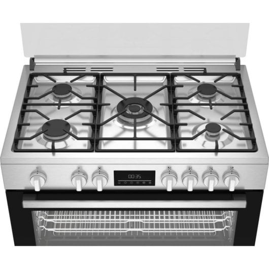 Cocina independiente Beko BGM11226EX acero inoxidable 5 fuegos gas horno eléctrico 111 L
