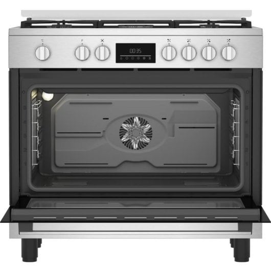 Cocina independiente Beko BGM11226EX acero inoxidable 5 fuegos gas horno eléctrico 111 L