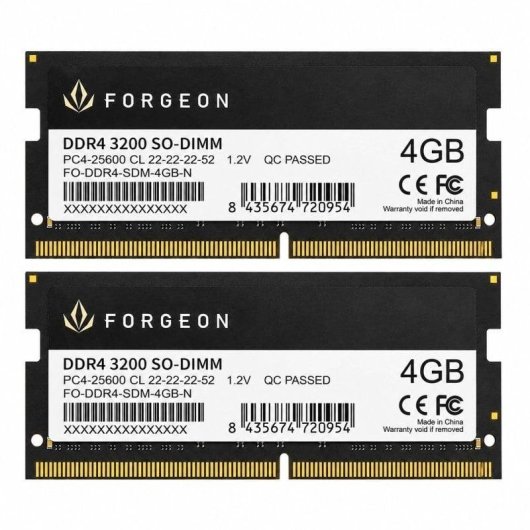 Forgeon Cyclone PLUS V2 DDR4 3200 MHz 8GB 2x4GB CL22 Negra