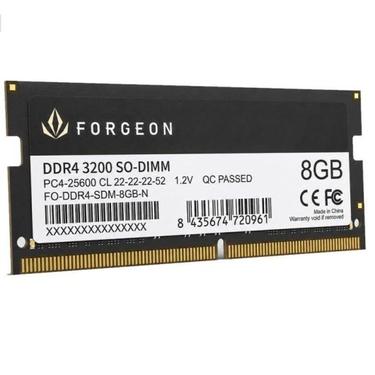 Mémoire RAM Forgeon Cyclone PLUS 8GB 1x8GB DDR4 3200MHz CL22 Noir SO-DIMM