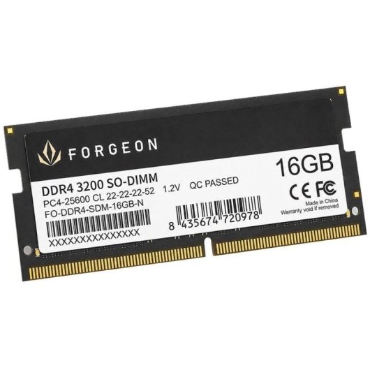 Mémoire RAM Forgeon Cyclone PLUS 16Go 1x16Go DDR4 3200MHz CL22 Noir
