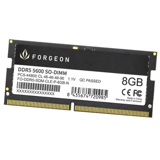 Mémoire RAM Forgeon Cyclone PRO 8GB 1x8GB DDR5 5600MHz CL46 Noir