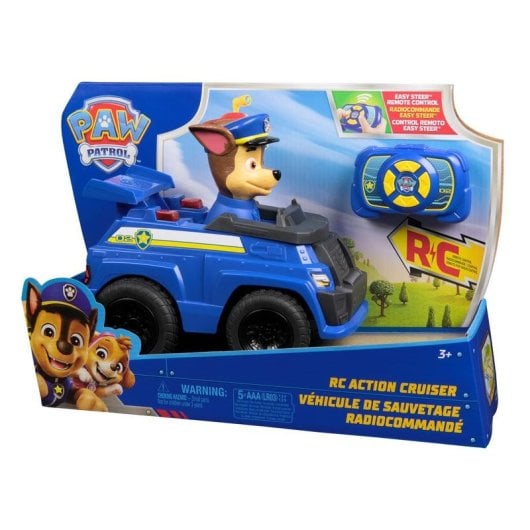 Voiture télécommandée Spin Master Chase Paw Patrol LED facile à piloter 25,4 cm