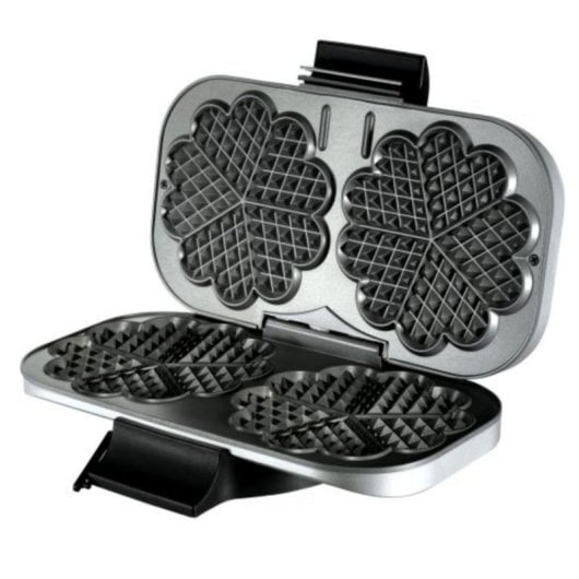 Máquina de Waffles Unold 48241 com Formato de Coração Duplo e Ajuste de Termostato, 1300W, Metal
