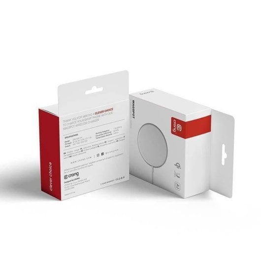 Caricatore wireless auto Crong MagSpot 15W MagSafe oro 1m alluminio