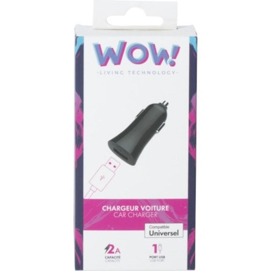 Kfz-Ladegerät GÉNÉRIQUE WOWCAC1USB2AB 1x USB 2.0 2A Schwarz Zigarettenanzünder