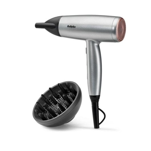 Secador de Cabelo BaByliss Cosmos D580DE Iónico 2100W com Difusor e 3 Modos Aço Satinado