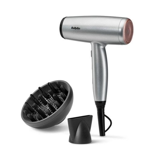Secador de Cabelo BaByliss Cosmos D580DE Iónico 2100W com Difusor e 3 Modos Aço Satinado