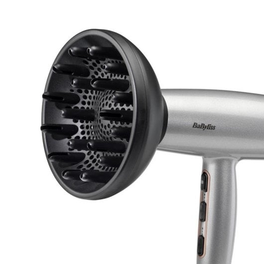Secador de Cabelo BaByliss Cosmos D580DE Iónico 2100W com Difusor e 3 Modos Aço Satinado