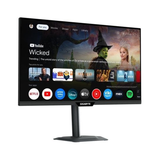 Écran PC Gigabyte M27QS 27" QHD 180Hz IPS Google TV FreeSync HDR400 1 ms