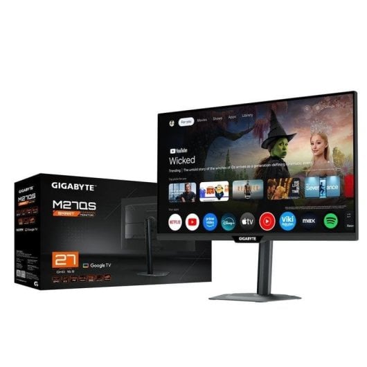 Écran PC Gigabyte M27QS 27" QHD 180Hz IPS Google TV FreeSync HDR400 1 ms