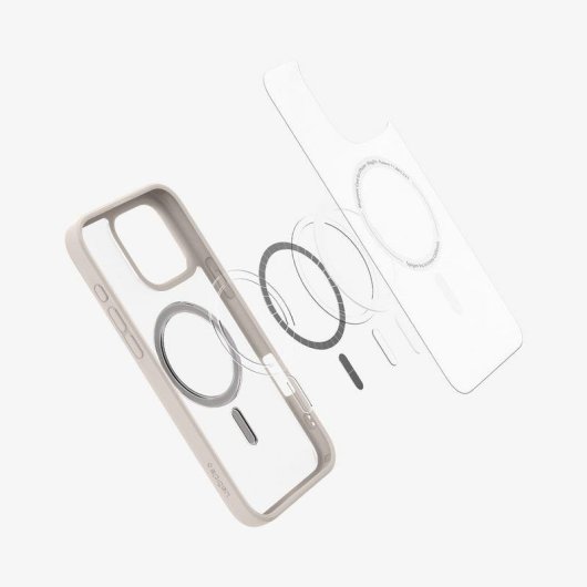 Funda para telemóvel Spigen Ultra Hybrid (MagFit) Capa PC TPU Bege Transparente MagSafe para iPhone 16 Pro