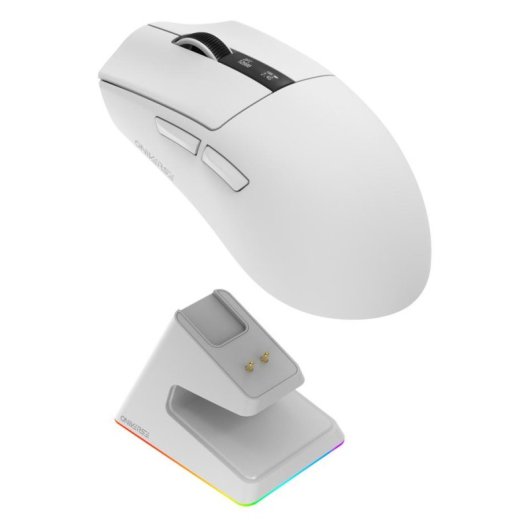 Rato Oniverse Vanguard Wireless RF + Bluetooth 12000 DPI Branco Recargável 6 Botões