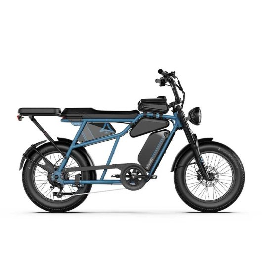 Bicicleta eléctrica Qreate Cavet Air Plus 20" 250W Fat Bike doble suspensión