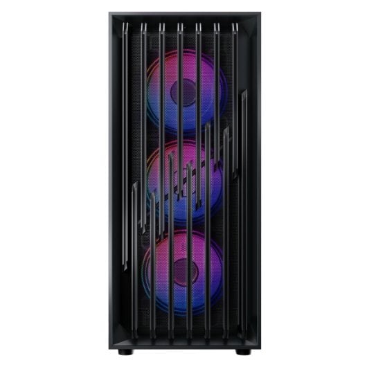 PC-Gehäuse Preyon Nest Quarry E-ATX/ATX/Micro-ATX/Mini-ITX Gehärtetes Glas Mid Tower Schwarz ARGB mit Fenster
