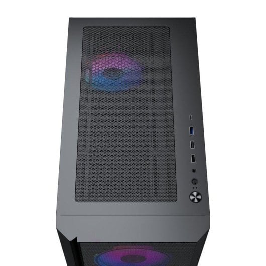 Caja PC Preyon Nest Aero ATX/E-ATX Cristal Templado Torre Negra ARGB con Ventana