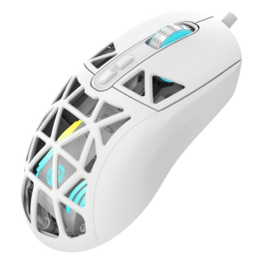 Souris Oniverse Kryo USB filaire 13800 DPI blanche RGB 7 boutons ambidextre