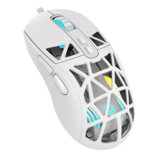 Souris Oniverse Kryo USB filaire 13800 DPI blanche RGB 7 boutons ambidextre