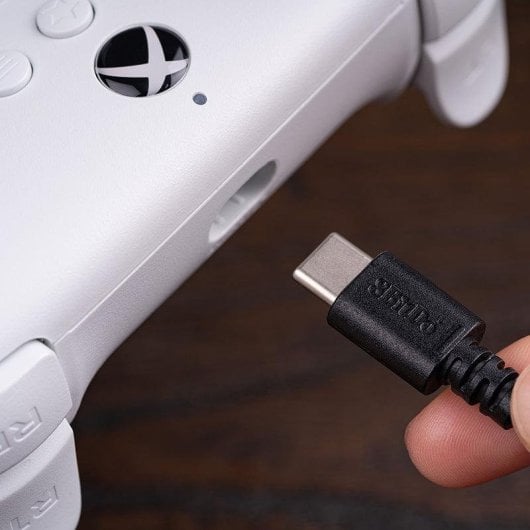 Mando 8Bitdo Ultimate Blanco USB para Android y Xbox con cruceta y joystick