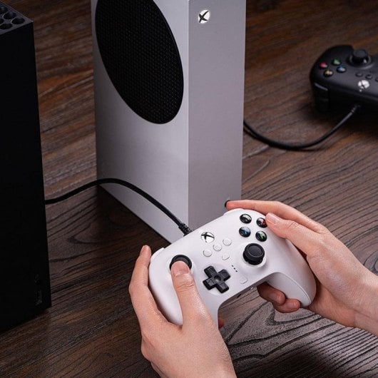 Mando 8Bitdo Ultimate Blanco USB para Android y Xbox con cruceta y joystick