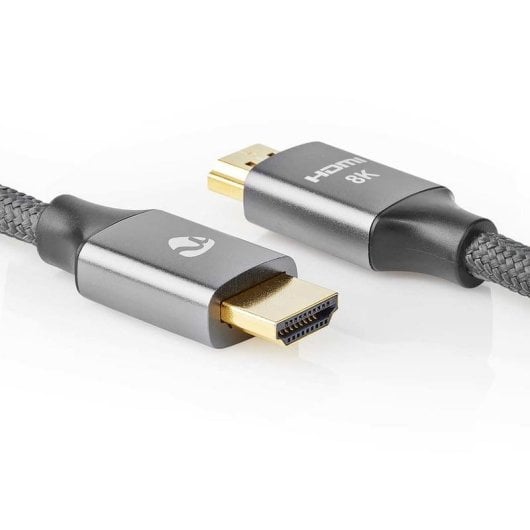 Câble HDMI Nedis CVTB35000GY50 5 m 48 Gbit/s 3D Noir Connecteurs Or