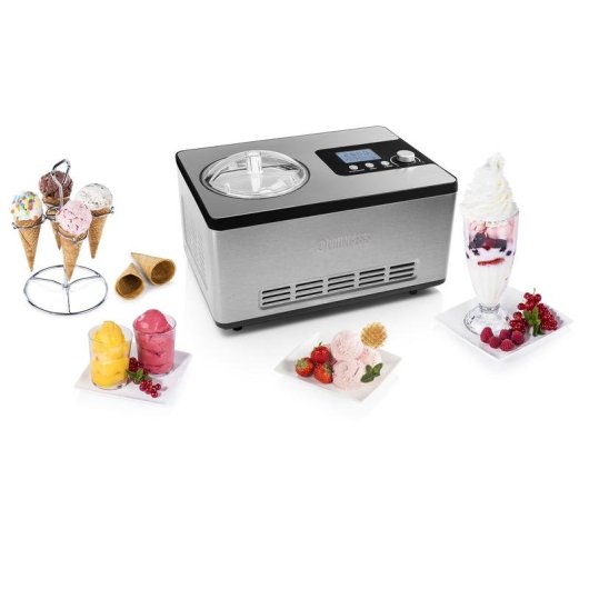 Heladora Princess 282604 Deluxe Compresseur 2L Acier Inoxydable LCD