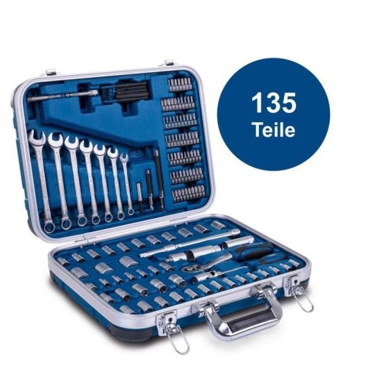 Clé manuelle Scheppach TB170 135 pièces acier chrome-vanadium 6 kg