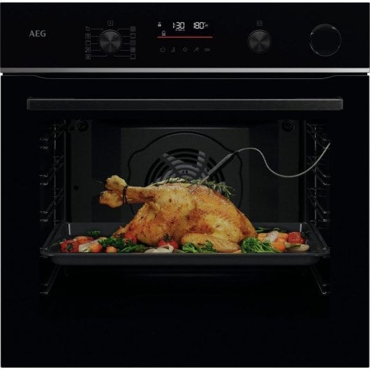 Horno elétrico AEG Series 6000 TR6PB531SB 72L Preto com vapor e autolimpeza