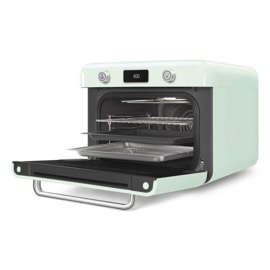 Dampfbackofen elektrisch SMEG COF01PGEU 30 l Grün mit Grill und LCD-Display