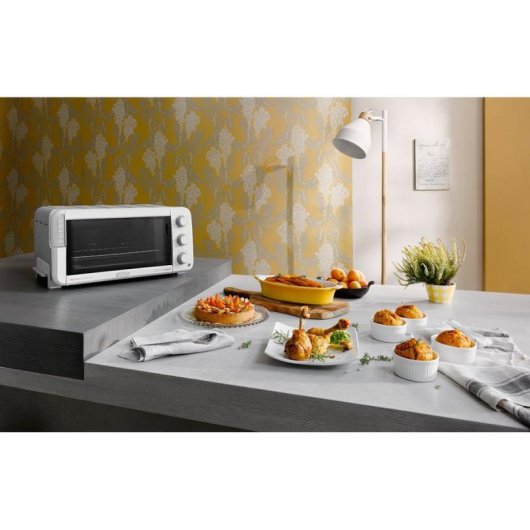 Horno électrique De'Longhi EO 12512.WG 12 L Noir Blanc avec convection et grill