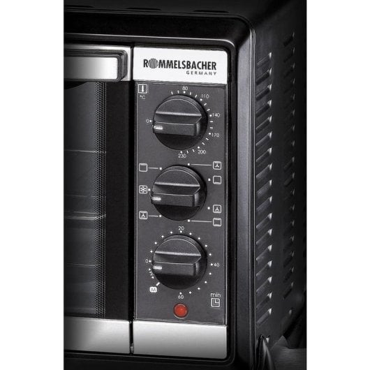 Four électrique Rommelsbacher BG 1055/E 18L Noir Inox convection minuterie 60 min