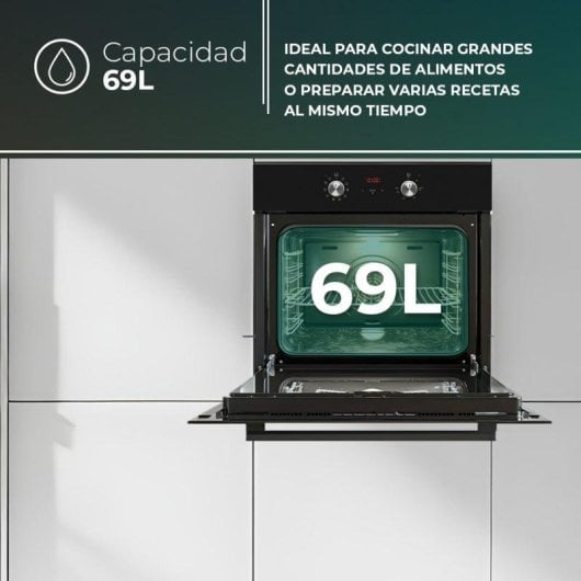 Forno elétrico SVAN SHM10700DCN 69 L Preto com autolimpeza VapClean e Pizza