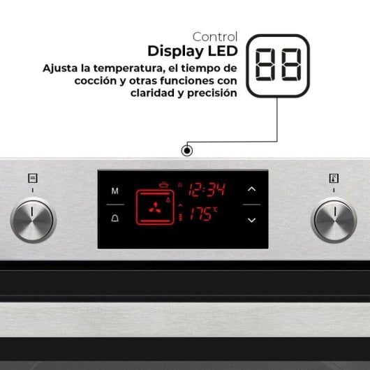 Horno eléctrico Svan SHM10800DCX 78 litros Inox con autolimpieza y cortina de aire