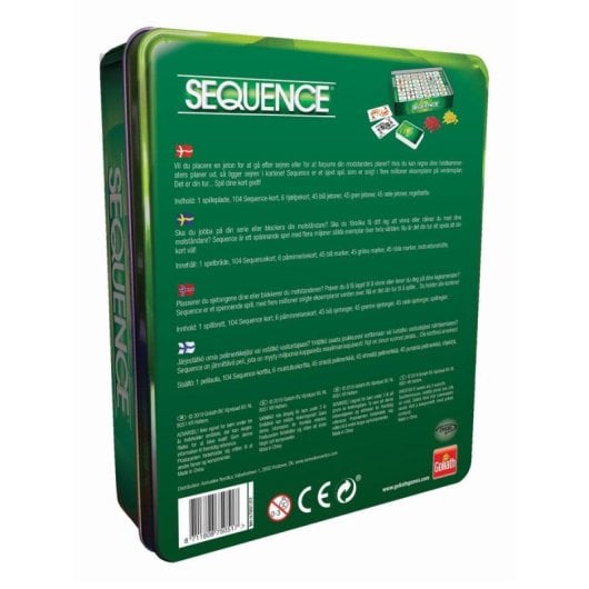 Juego de mesa Asmodee Sequence Travel Nordic multijugador caja metálica