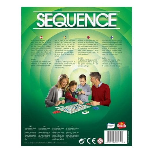 Jogo de tabuleiro Asmodee Sequence The Board Game Nordic multijogador expansível