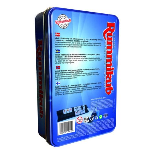 Juego de mesa Asmodee Rummikub Travel Nordic Tin multicolor ampliable