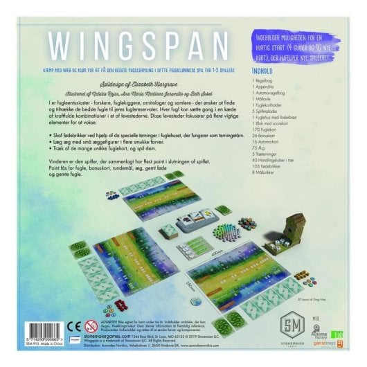 Jogo de Tabuleiro ASMODEE Wingspan 2nd Edition Estratégia Multijogador 1-5 Jogadores