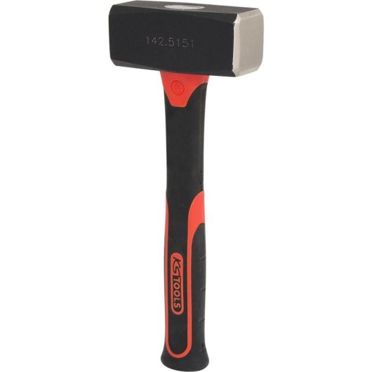 Marteau KS Tools 142.5151 Acier Manche Fibre de Verre 1,65 kg 28 cm Noir