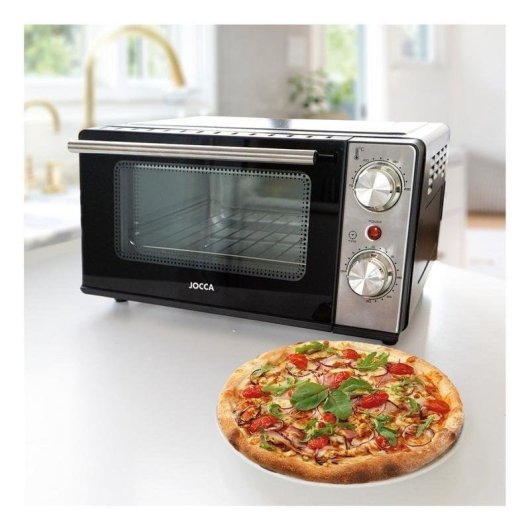 Horno elettrico Jocca 2330 11 litri Nero compatto con timer e accessori