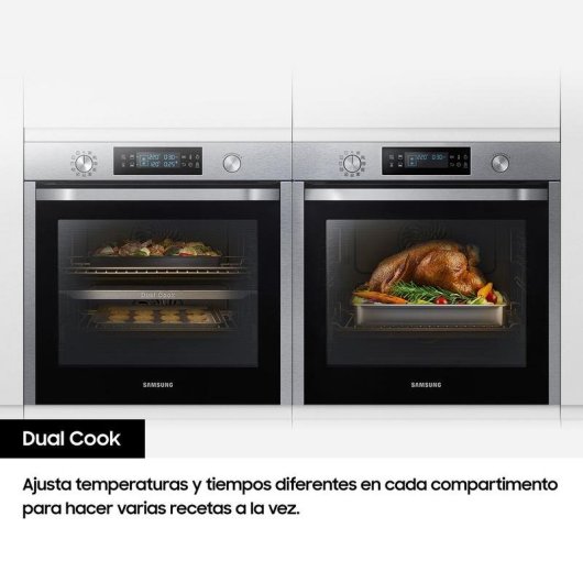 Horno eléctrico Samsung NV7B4530ZAS/U1 76 litros Inox Dual Cook Flex pirolítico