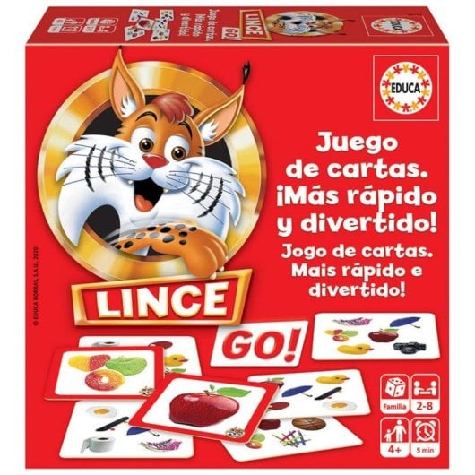 Jogo de Cartas Educa Lince Go! 70 Cartas Multicolorido Para 2-6 Jogadores