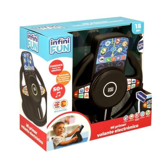 Jogo Educativo InfiniFUN Mi Primer Volante Eletrónico sons luzes 50 sons