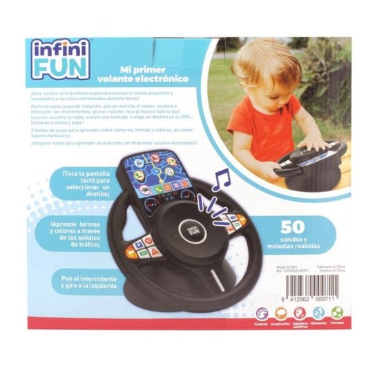 Jogo Educativo InfiniFUN Mi Primer Volante Eletrónico sons luzes 50 sons