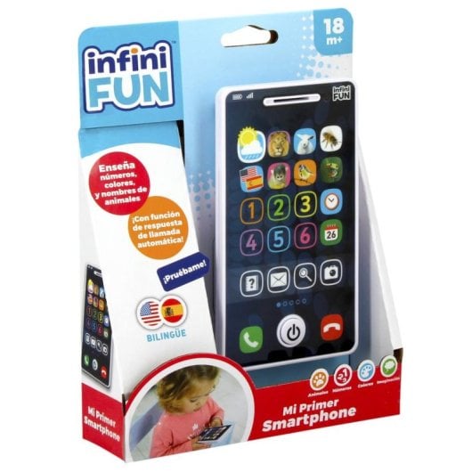 Jogo educativo InfiniFUN Mi Primer Smartphone sons luzes multicolorido