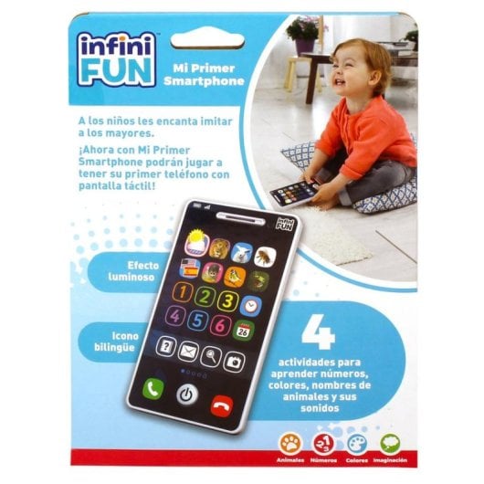Jogo educativo InfiniFUN Mi Primer Smartphone sons luzes multicolorido