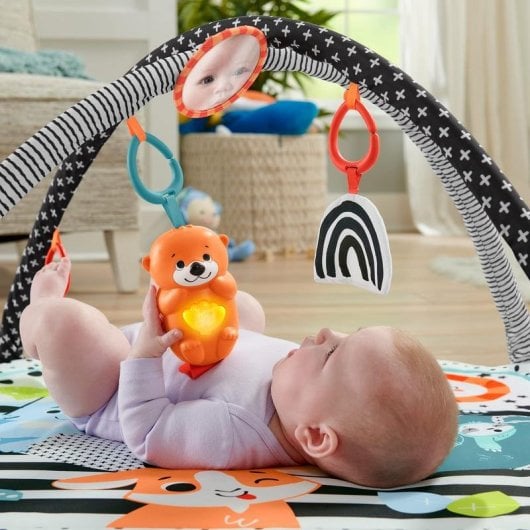 Gimnase bébé Fisher-Price HBP41 Multicolore avec barre jouets et effets sonores