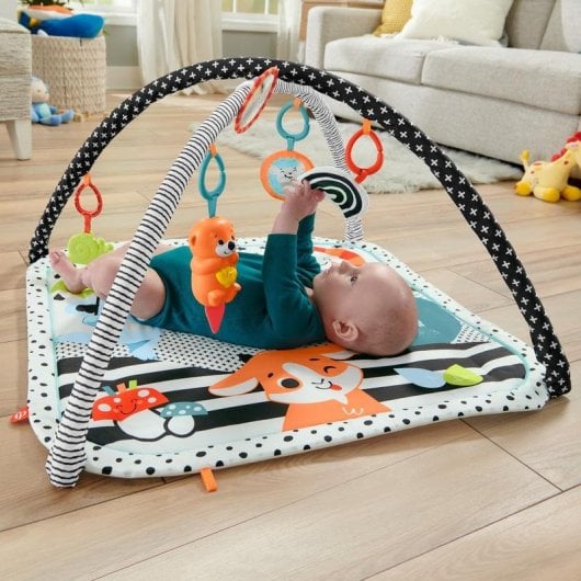 Gimnase bébé Fisher-Price HBP41 Multicolore avec barre jouets et effets sonores